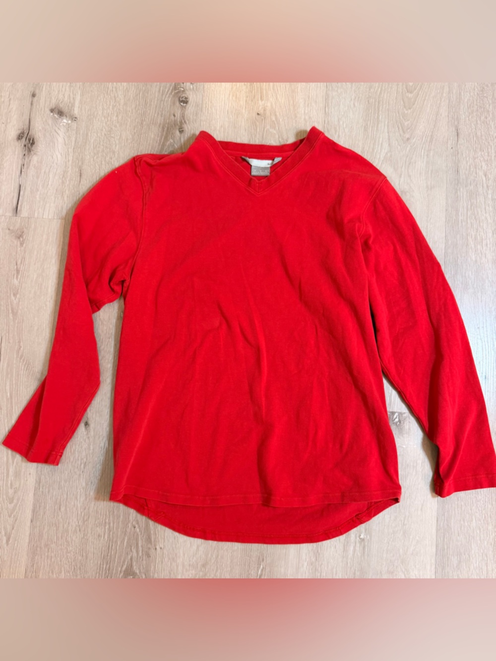 Vintage Nike Red V-Neck T-Shirt - Size Medium - Y2K Made in Singapore
